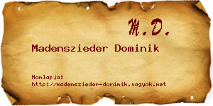 Madenszieder Dominik névjegykártya